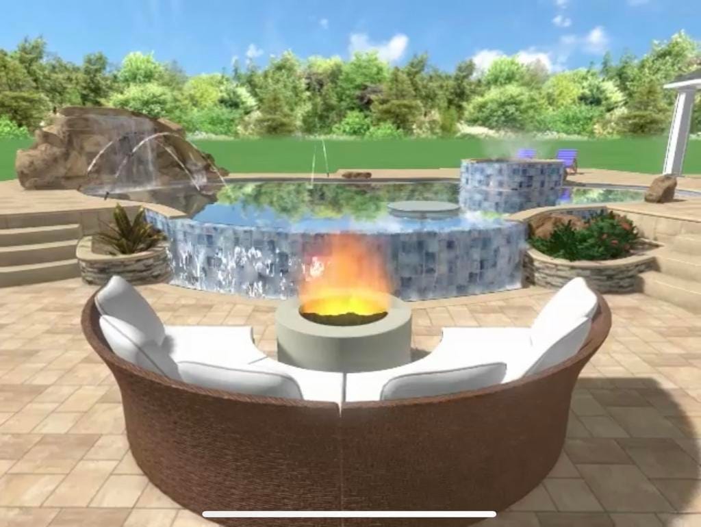 Pool and outdoor living space